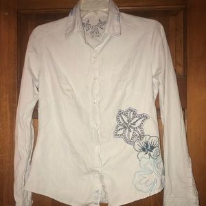 LOVE IS REAL button up blouse. Size Medium.